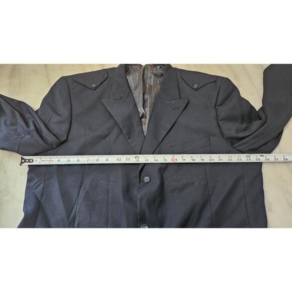 Caravelli Fusion Black Long Sleeves 3 Button Men's Coat Jacket Size 46R - Picture 12 of 15